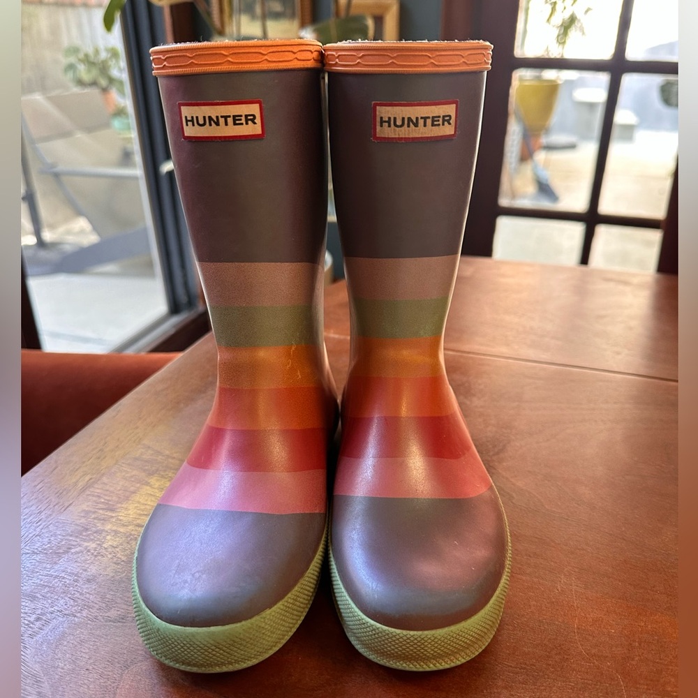 Kids size 12 rainbow rainboots - Hunter brand